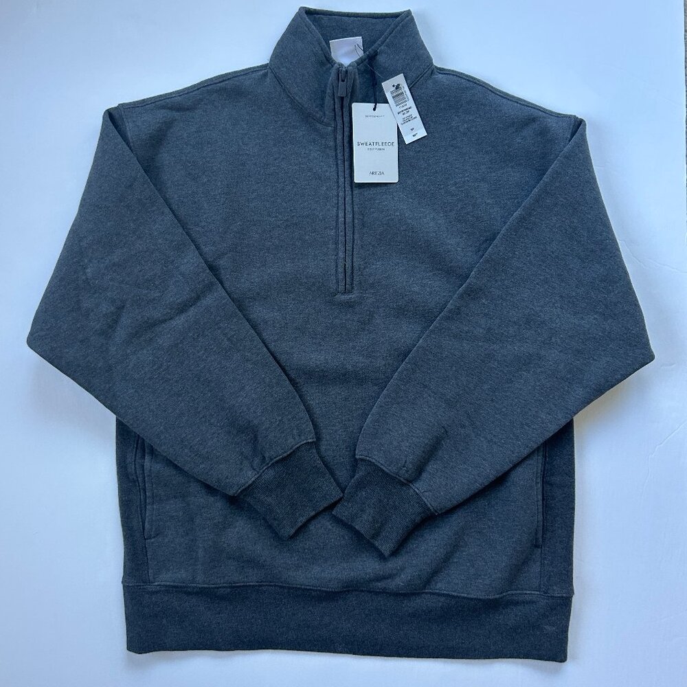 NWT Aritzia Cozy Sweatfleece Boyfriend 1/2 Zip Sweatshirt